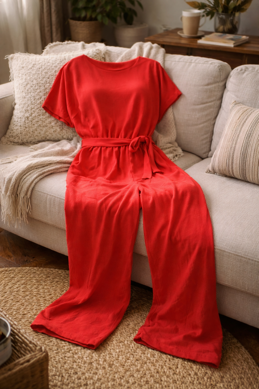 Women's Effortless Wide-Leg Jumpsuit - Stylish & Comfortable All-Day Wear