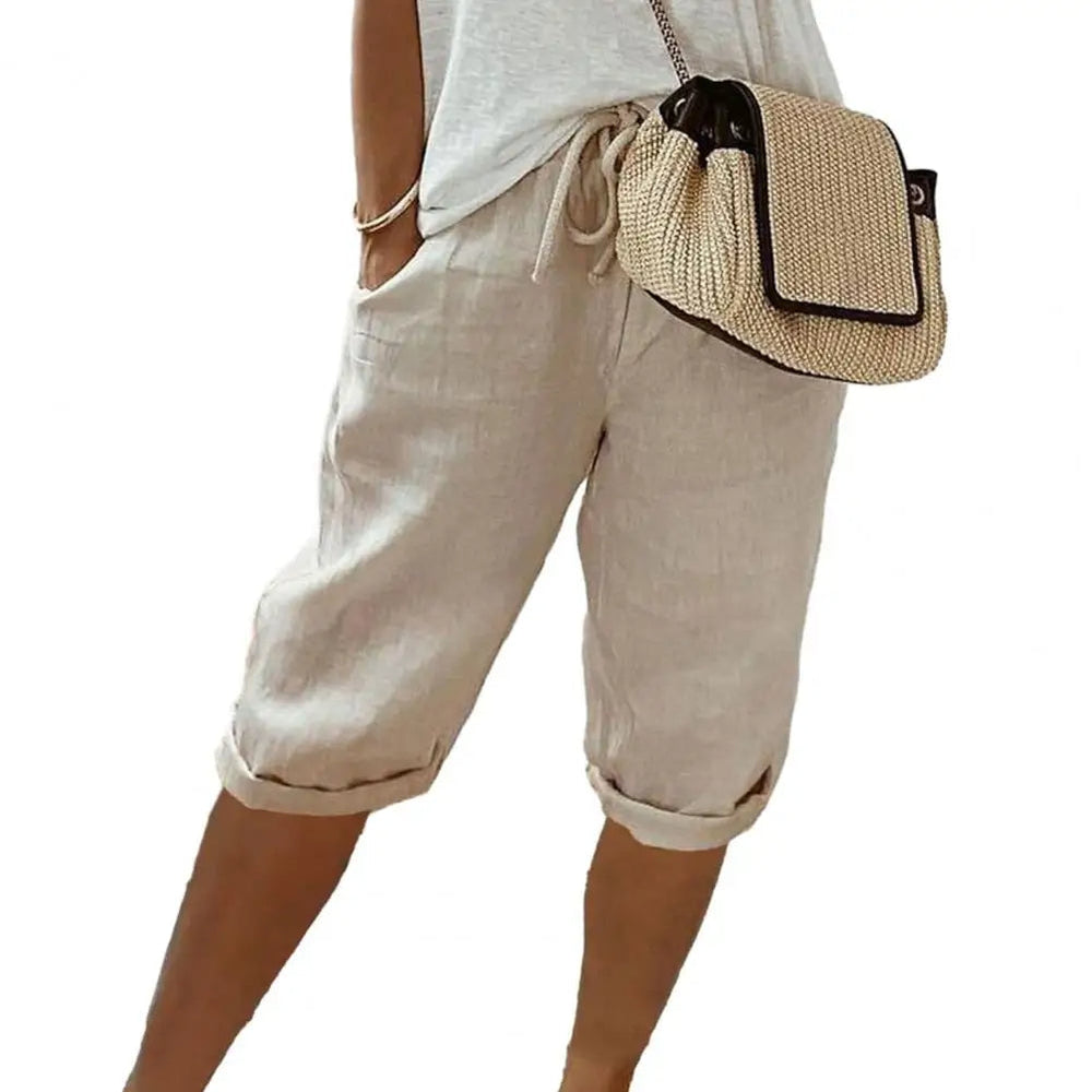 Enhanced Product Title: "Men's Comfortable Drawstring Knee Pants - Breathable, Stylish & Versatile Casual Wear" 

This title includes keywords that improve search visibility while highlighting key features and benefits.