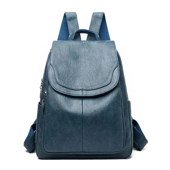 Stylish Davy Women's Leather Backpack with Flap Top - Durable, Chic & Versatile for Everyday Use