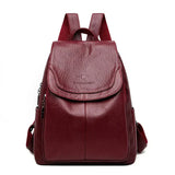 Stylish Davy Women's Leather Backpack with Flap Top - Durable, Chic & Versatile for Everyday Use