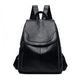 Stylish Davy Women's Leather Backpack with Flap Top - Durable, Chic & Versatile for Everyday Use