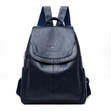 Stylish Davy Women's Leather Backpack with Flap Top - Durable, Chic & Versatile for Everyday Use