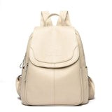 Stylish Davy Women's Leather Backpack with Flap Top - Durable, Chic & Versatile for Everyday Use