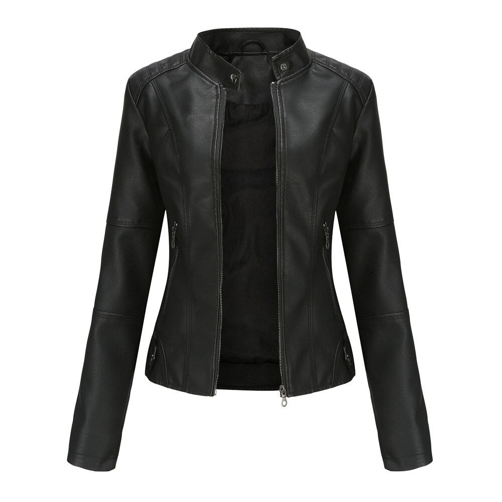 Premium Mao Collar Leather Jacket for Men - Luxurious Genuine Leather Outerwear