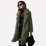Women's Cozy Longline Teddy Coat - Soft Fleece Warmth, Stylish Oversized Fit, Perfect for Winter & Fall
