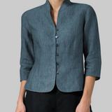 Chic Mandarin Collar Blouse for Women - Elegant & Stylish Top for Any Occasion