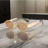 Oval Sunglasses – Women's Fit, Gold Frame & Classic Design