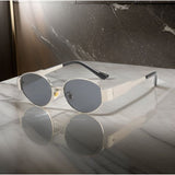 Oval Sunglasses – Women's Fit, Gold Frame & Classic Design