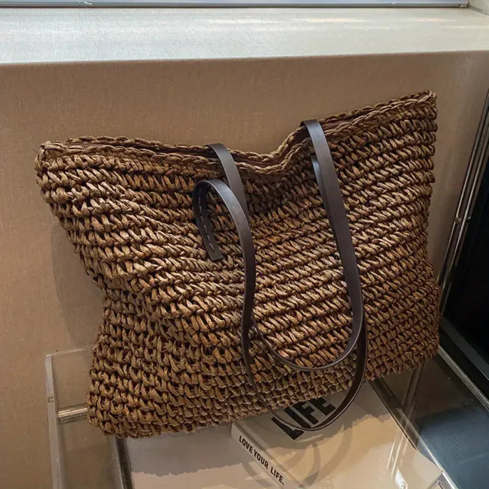 Davy Women's Oversized Woven Tote Bag - Stylish, Durable, and Eco-Friendly Handbag for Everyday Use