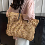 Davy Women's Oversized Woven Tote Bag - Stylish, Durable, and Eco-Friendly Handbag for Everyday Use