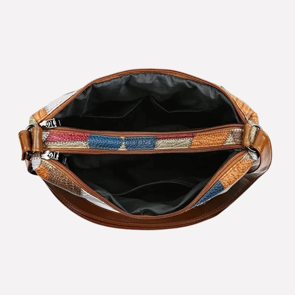 Enhanced Product Title: "Davy Women's Stylish Patchwork Shoulder Bag - Trendy Handbag for Everyday Use" 

This title includes keywords that may improve visibility in Google Shopping while highlighting the bag's features and appeal.