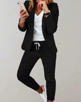 Stylish Plaid Relaxed Blazer and Trouser Set for Effortless Chic - Perfect for Work or Casual Outings