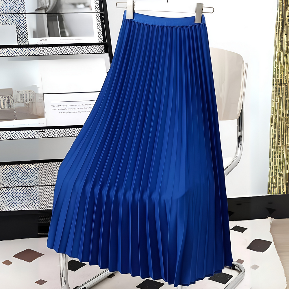 Women's Elegant Pleated Midi Skirt - Stylish & Versatile Fashion for Any Occasion