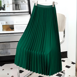 Women's Elegant Pleated Midi Skirt - Stylish & Versatile Fashion for Any Occasion