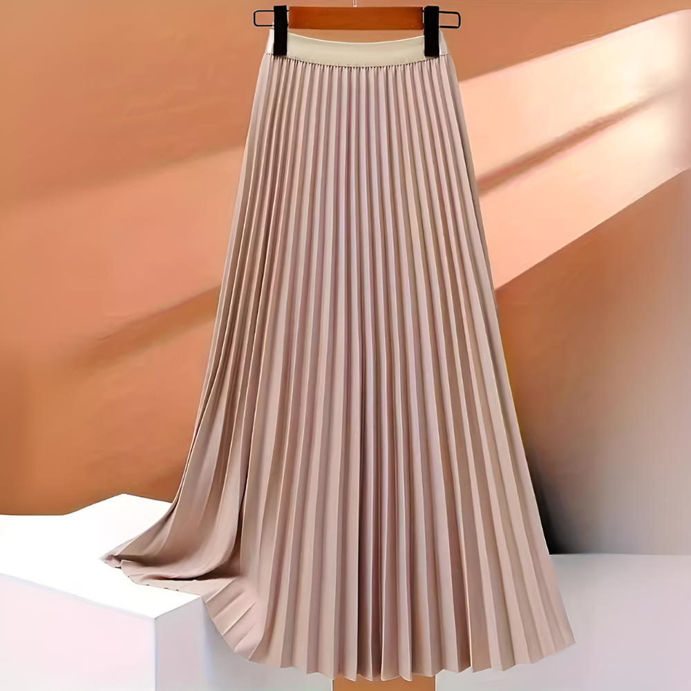 Women's Elegant Pleated Midi Skirt - Stylish & Versatile Fashion for Any Occasion