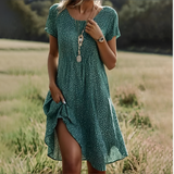Chic Breezy Polka Dot Midi Dress for Women - Stylish Summer Fashion, Comfortable Fit, Perfect for Casual Outings & Parties