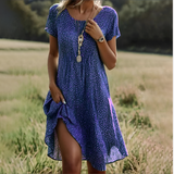 Chic Breezy Polka Dot Midi Dress for Women - Stylish Summer Fashion, Comfortable Fit, Perfect for Casual Outings & Parties