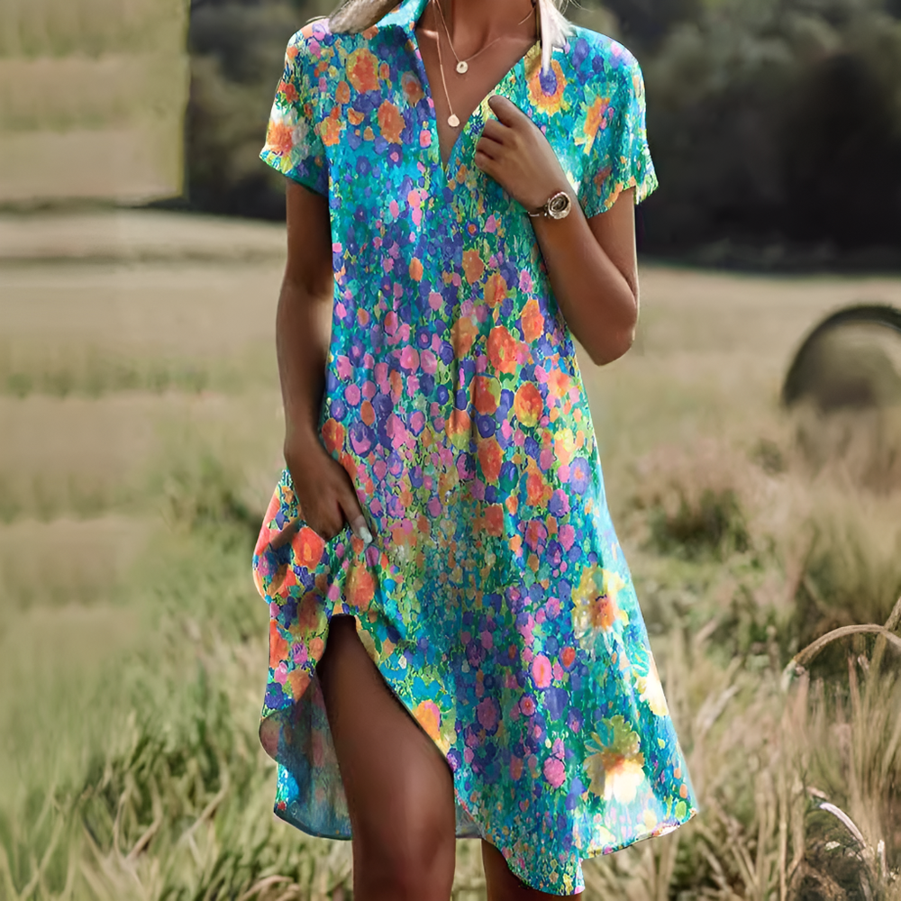 Chic Breezy Polka Dot Midi Dress for Women - Stylish Summer Fashion, Comfortable Fit, Perfect for Casual Outings & Parties
