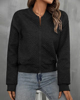 Stylish Quilted Bomber Jacket for Everyday Wear - Lightweight & Comfortable Outerwear