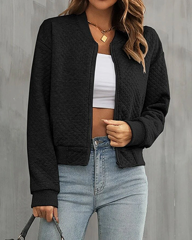 Stylish Quilted Bomber Jacket for Everyday Wear - Lightweight & Comfortable Outerwear