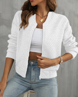 Stylish Quilted Bomber Jacket for Everyday Wear - Lightweight & Comfortable Outerwear
