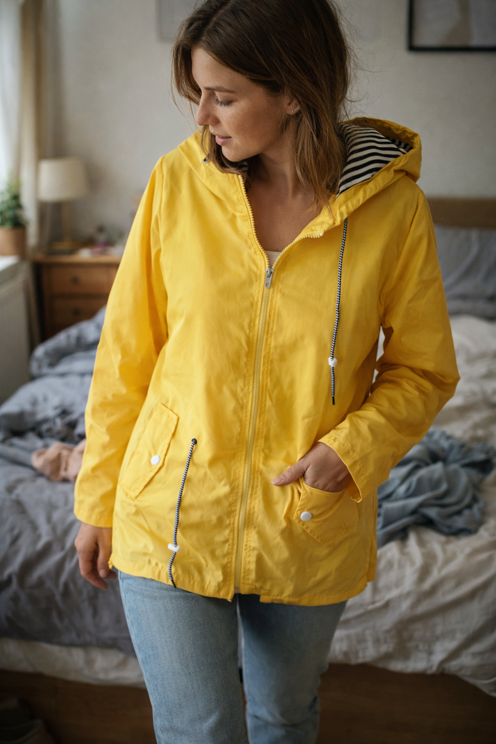 Men's Lightweight Waterproof Hooded Rain Jacket - Packable, Breathable & Stylish Outdoor Gear