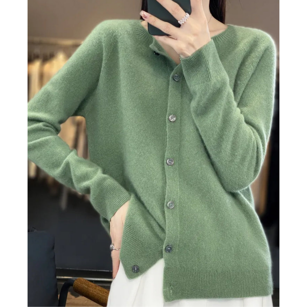 Cozy Women's Versatile Button-Front Cardigan - Stylish & Comfortable Knitwear for Every Occasion