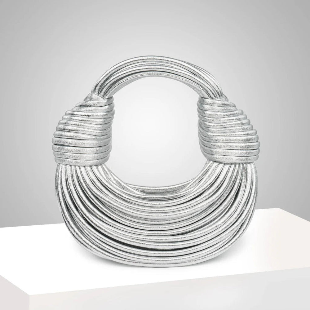 Davy Women's Sculptural Woven Handbag with Twisted Detail | Stylish & Unique Design | Perfect for Any Occasion