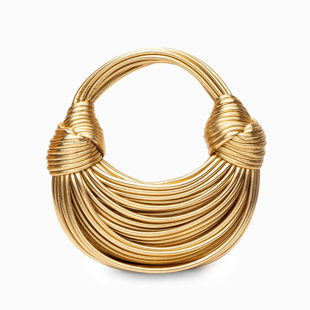 Davy Women's Sculptural Woven Handbag with Twisted Detail | Stylish & Unique Design | Perfect for Any Occasion