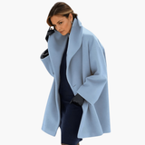 Elegant Sculptural Shawl Collar Coat for Women - Stylish Outerwear for Any Occasion