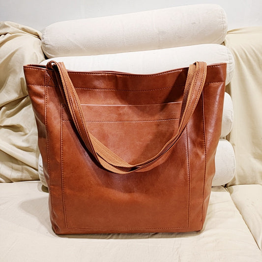 Women's Structured Tote Bag with Top Handles