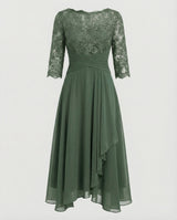 Chic Elegant Flowy Midi Dress for Women - Perfect for Weddings, Parties & Special Occasions