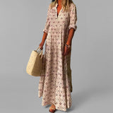 Women's V-Neck Tiered Maxi Dress - Elegant Summer Dress for Casual & Formal Occasions
