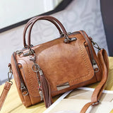Stylish Davy Women's Top-Handle Satchel Bag with Tassel Charm - Chic Handbag for Everyday Use