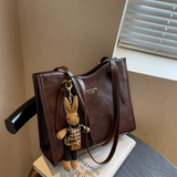 Stylish Davy Women's Tote Shoulder Bag with Charm - Perfect for Everyday Use