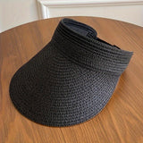 Stylish Davy Women's Foldable Wide Brim Visor Hat - UV Protection, Travel-Friendly & Adjustable Fit