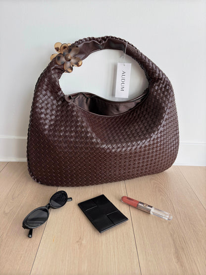 Davy Women's Stylish Woven Tote Bag - Spacious & Trendy Handbag for Everyday Use
