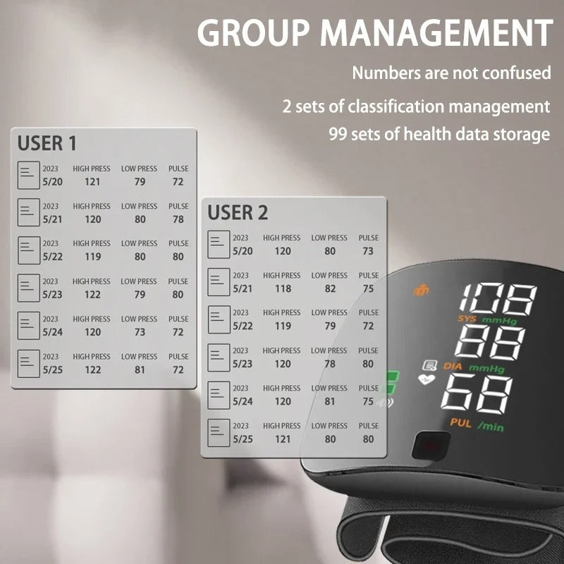 Enhanced Product Title: Davy Portable Wrist Blood Pressure Monitor – Electronic Sphygmomanometer with Voice Alerts for Accurate Readings 

This optimized title includes relevant keywords while maintaining clarity and appeal for potential buyers.