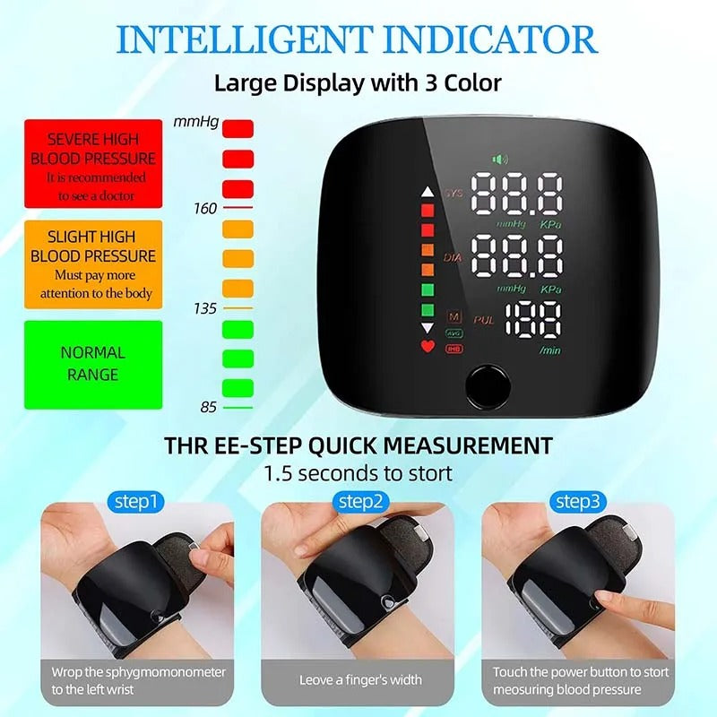 Enhanced Product Title: Davy Portable Wrist Blood Pressure Monitor – Electronic Sphygmomanometer with Voice Alerts for Accurate Readings 

This optimized title includes relevant keywords while maintaining clarity and appeal for potential buyers.
