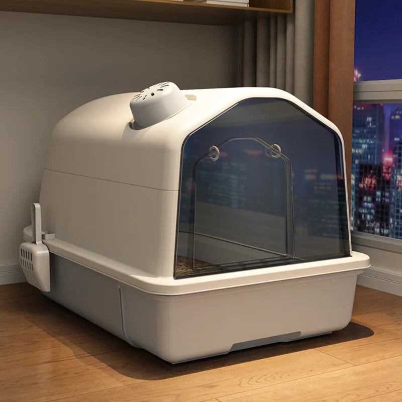 Enhanced Product Title:  
"Davy XL Enclosed Cat Litter Box - Superior Odor Control & Privacy for Cats"  

This title includes relevant keywords while emphasizing the product's features, making it more appealing for Google Shopping.