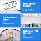 Kalsten | Clear Gusseted Garment Covers – 3-Pack Storage Bags with Side Zipper (Buy 1, Take 1 FREE)