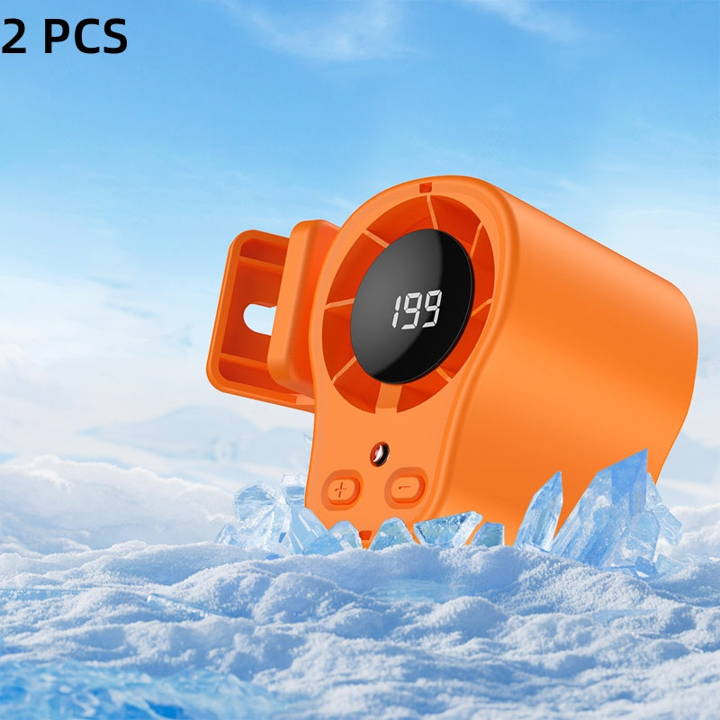 Mini Clip Fan – Rechargeable 4000mAh, 3 Speeds & LED Display for Car & Desk