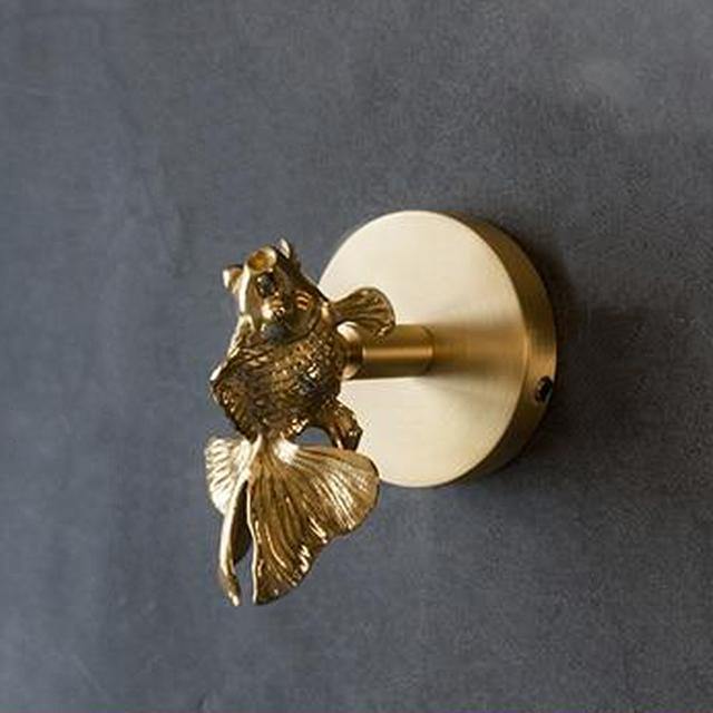 Brass Wall Hooks – Solid Brass, Animal Head Design & Gold Finish