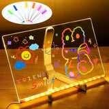 LED Neon Drawing Tablet – USB-Powered, Reusable Acrylic Panel & 3 Sizes