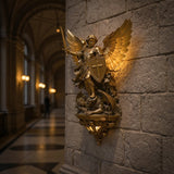 Archangel Michael LED Wall Light – Sculpted Gold Finish & Warm White