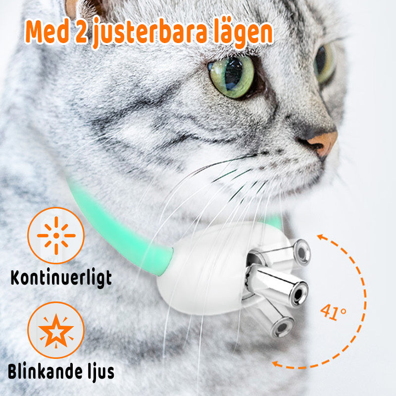 Cat Laser Collar – Motion-Activated, USB Rechargeable & 41° Adjustable Angle