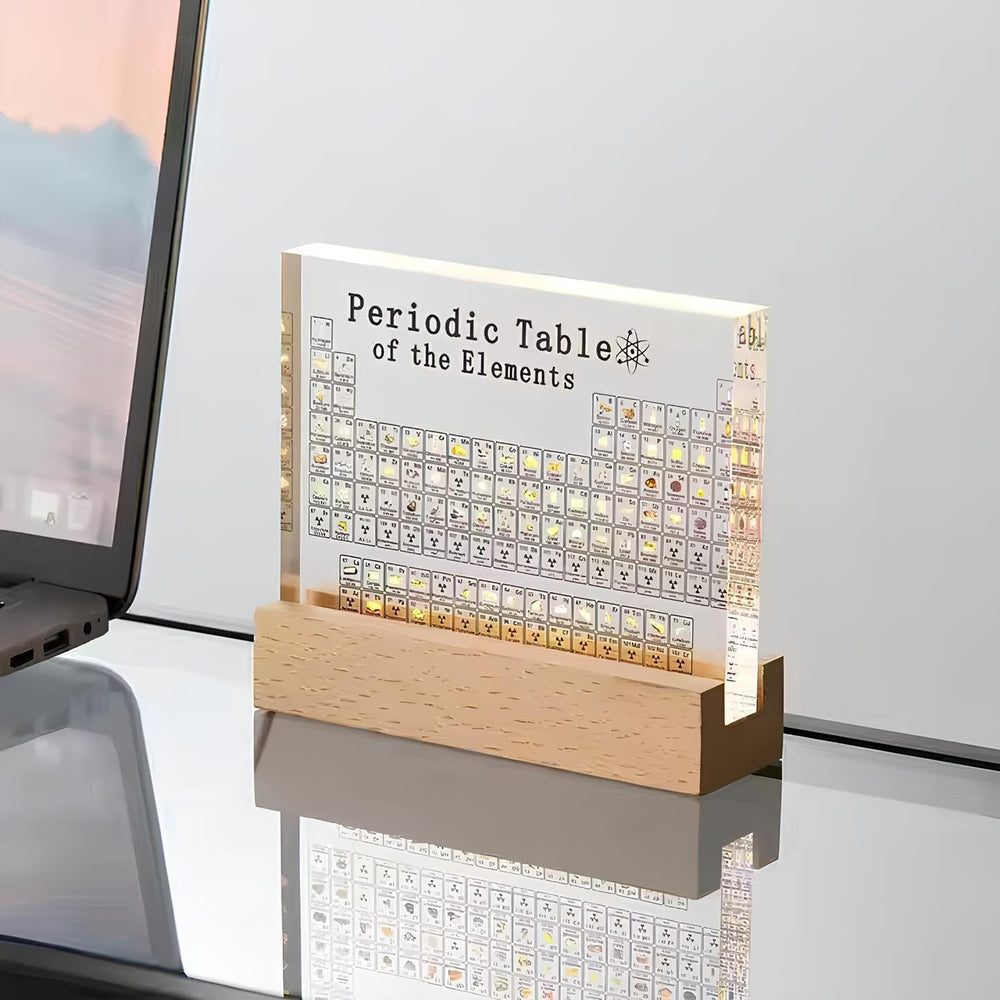 Elementa – Illuminated Periodic Table with Real Elements