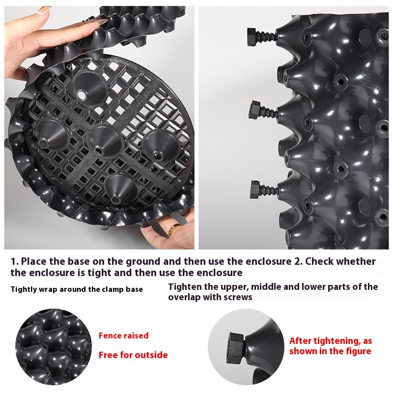 Root Guide System – Weatherproof Black Plastic, 20×20cm & Tool-Free Install