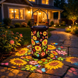 Solar-Gartenlaterne mit LED-Lichtprojektion
