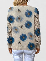 Noelle Floral Knit Sweater - Stylish Strickpullover for Women